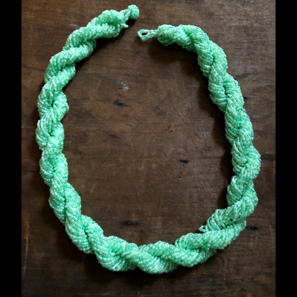 Sea Foam Green Beaded Necklace